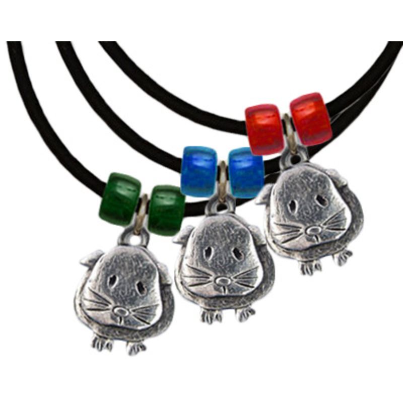 Guinea Pig Necklace In Pewter Short Haired Piggy