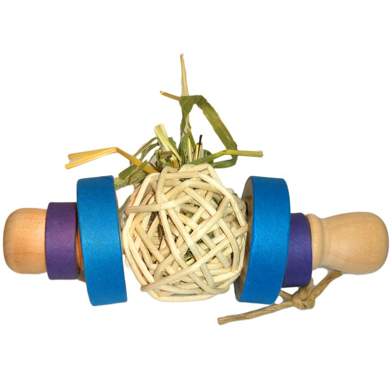 Guinea Piggy Baton Toy with Willow and Hay